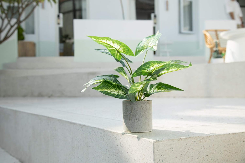 1Pc Faux Plant Indoor in Plant Pot 16"- House Plant for Farmhouse Kitchen Decor Living Room Accessories Home Office Cubicle Bookshelf Guest Room Balcony Bathroom Rustic Green Room Floor Table