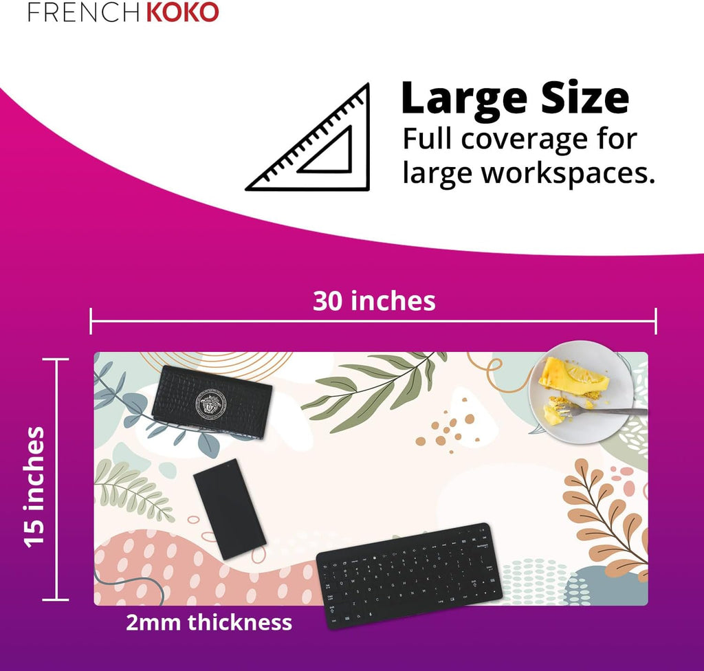 Large Desk Mat - XL Desk Pad Deskpad Deskmat Cute Girls Womens Desktop Protector Home Office Essentials Laptop Pad Mousepad