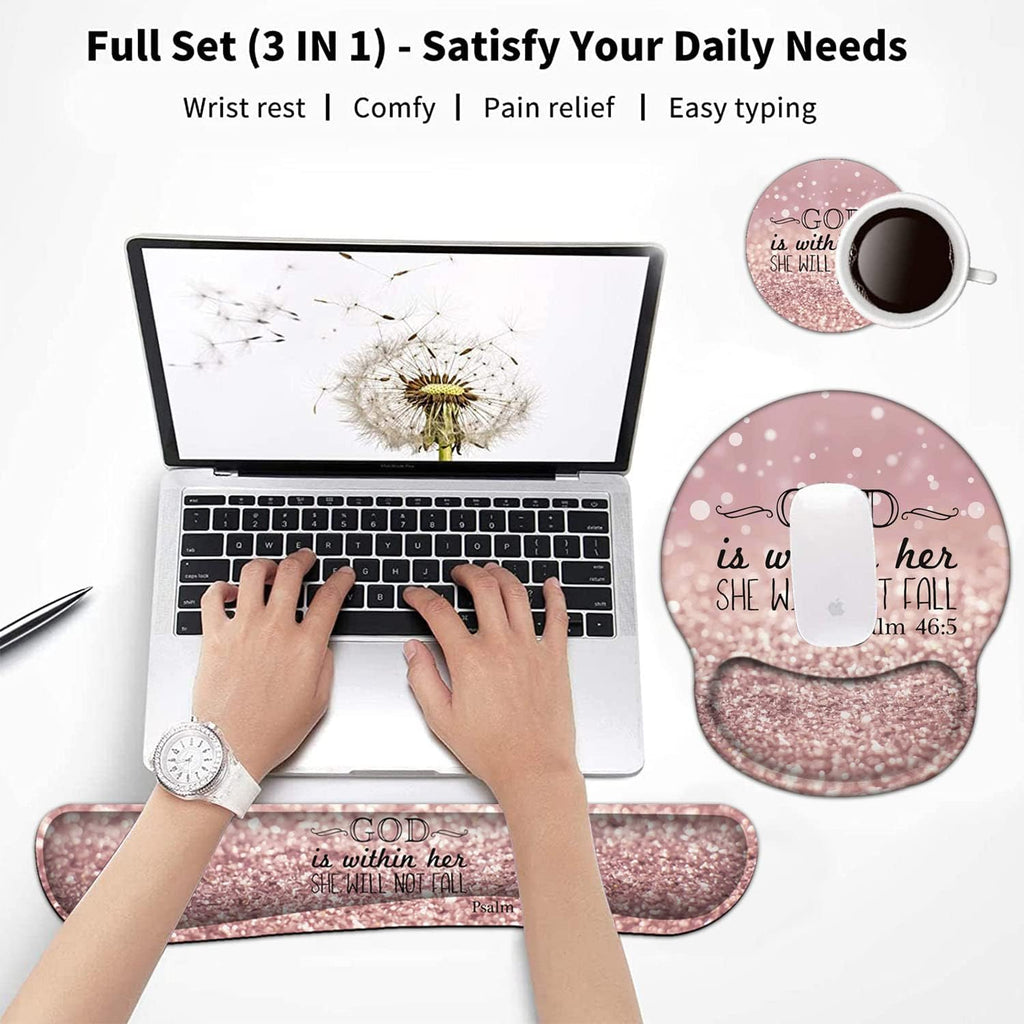 Keyboard Wrist Rest and Mouse Pad with Wrist Support