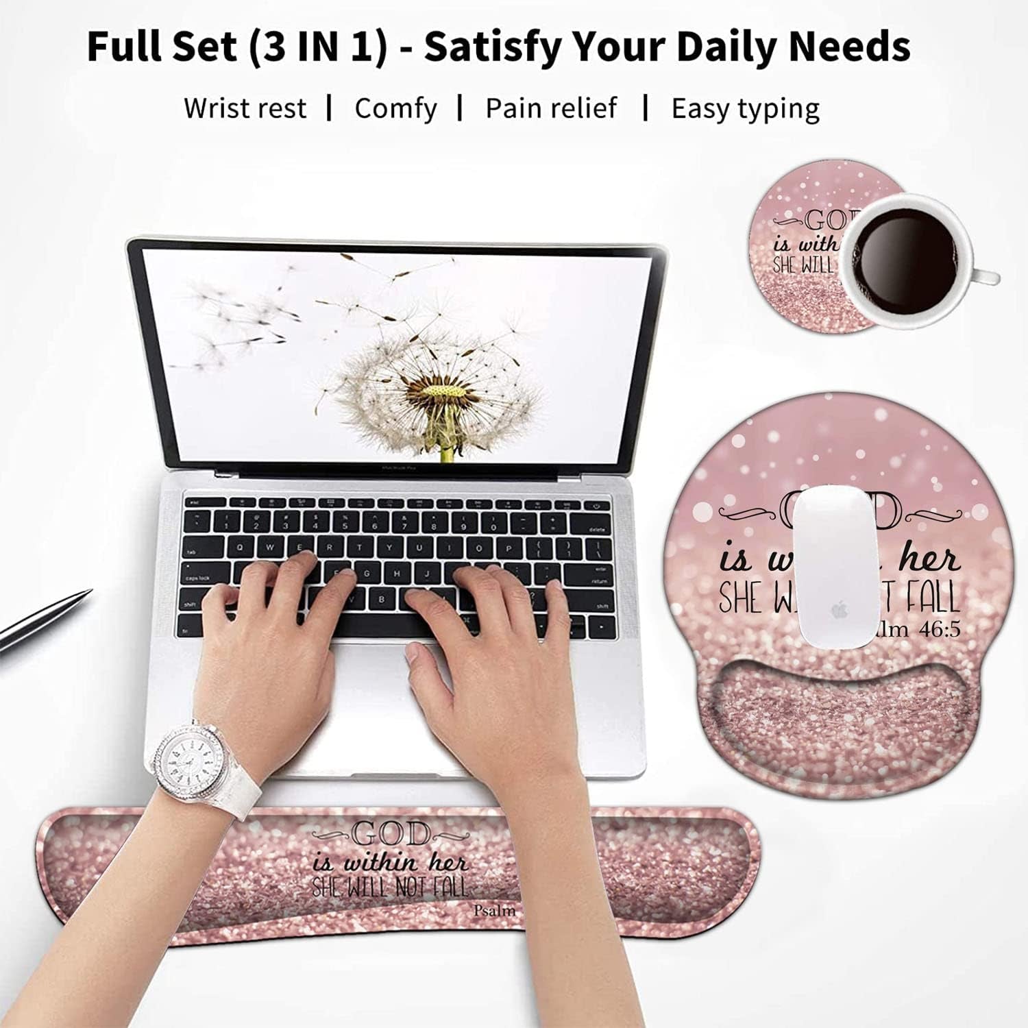 Keyboard Wrist Rest and Mouse Pad with Wrist Support