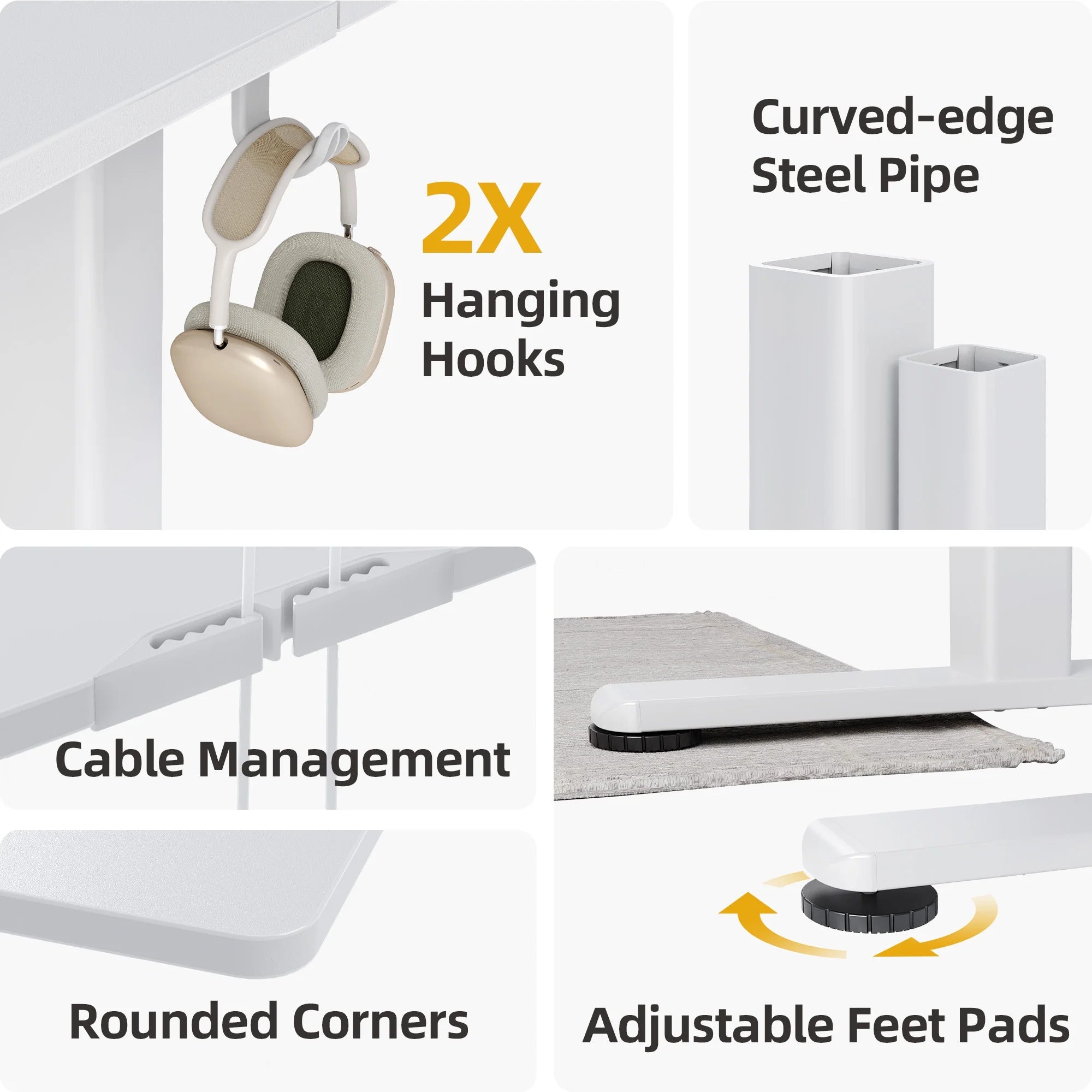 Electric Standing Desk, 63 Inch Adjustable Height Stand up Work Desk