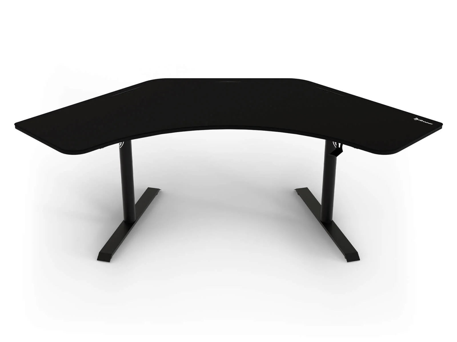 Arena Angelo L Shaped Gaming Desk, PC Gaming Desk L Shape, Height Adjustable L Shaped Standing Desk for Home Office, Computer Desk with Full Coverage Mouse Pad (Pure Black)