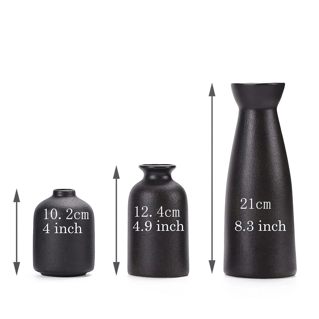Flower Vase Promotion Sale!  Ceramic Vase Set Decoration Household Living Room Flower Arrangement Modern Flower Apparatus Three Piece Set White Vase Decoration, Home Decor Clearance Sale Black