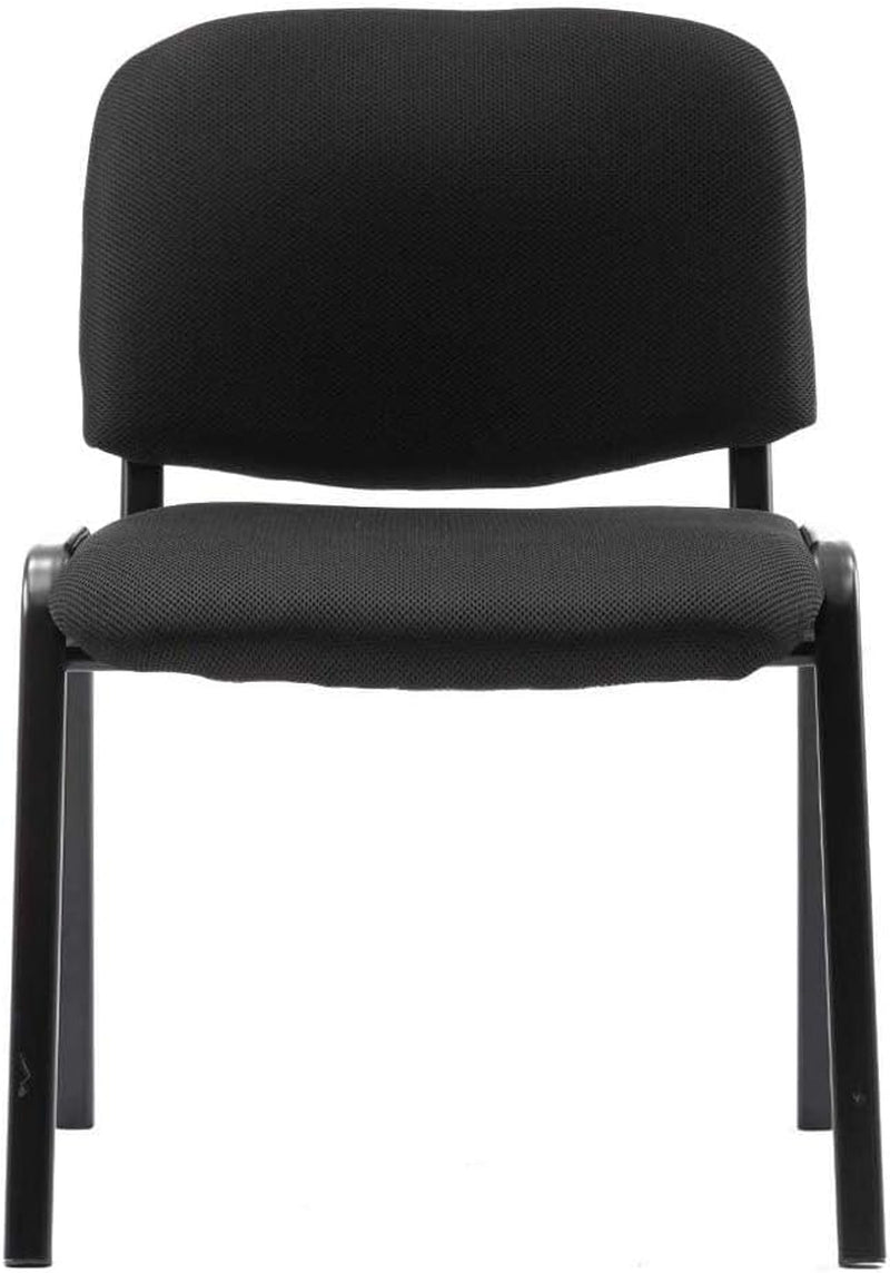  Black Office Chairs Armless Conference Room Chairs 5 Pack 