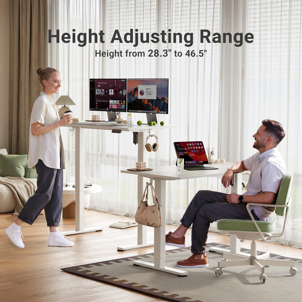 Electric Standing Desk, 63 Inch Adjustable Height Stand up Work Desk