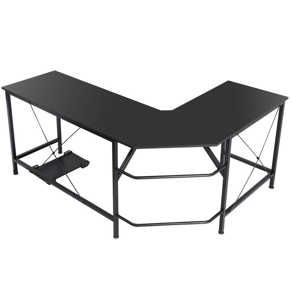 Computer Gaming Laptop Table L-Shaped Desk Corner Workstation Office Desk 66"