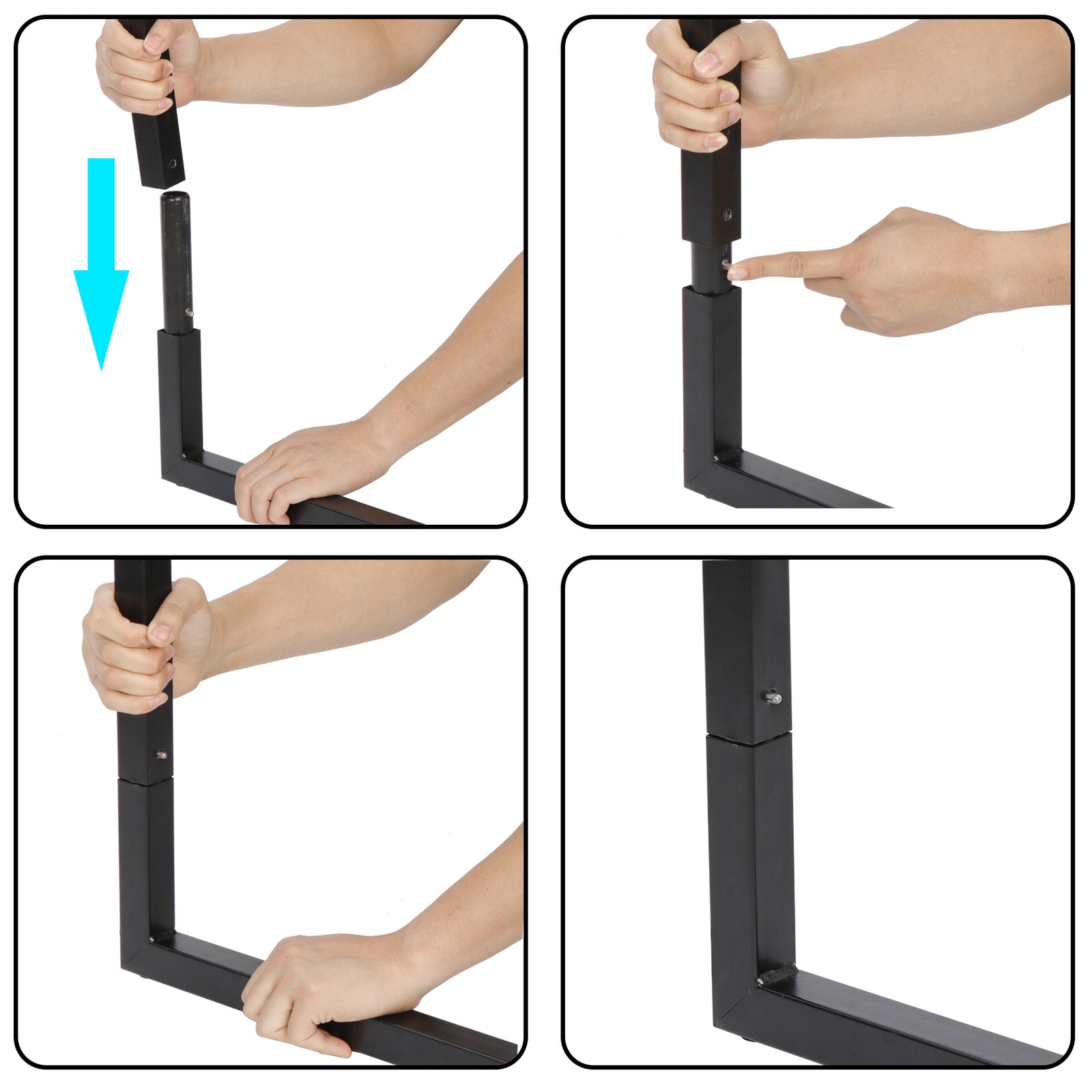 47" Modern Laptop Computer Desk Office Table PC Laptop Study Writing Desk Black