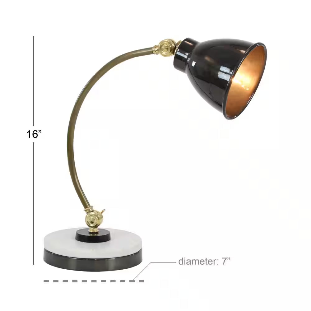 19 In. Black Metal Spotlight Task and Reading Desk Lamp