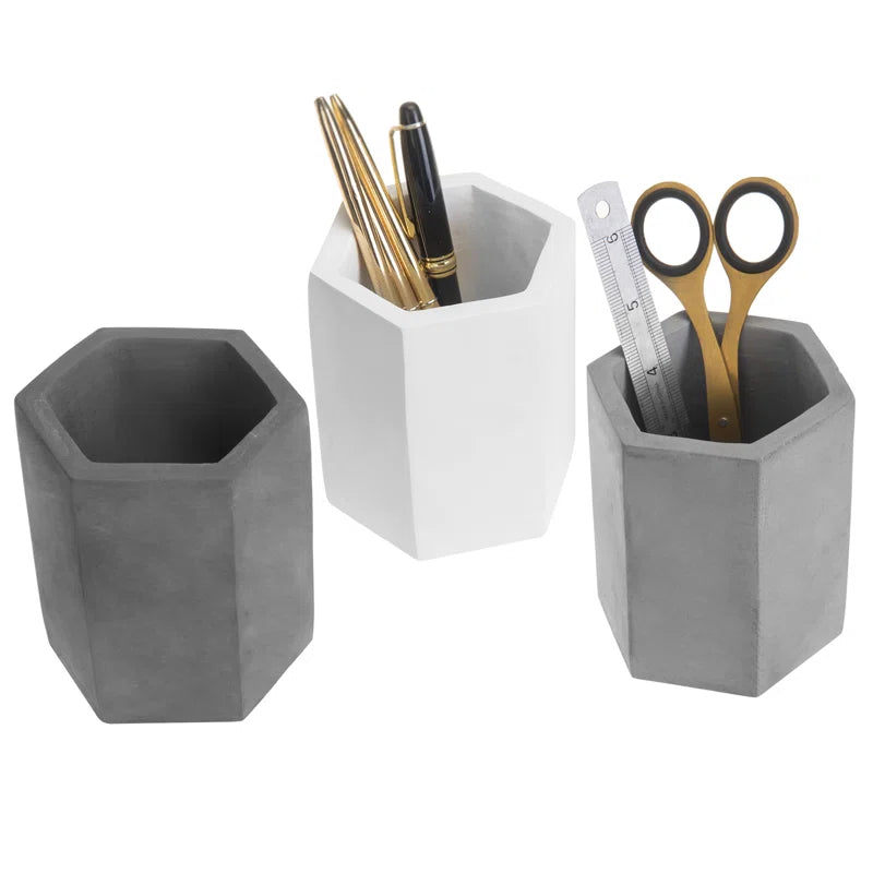 Aimie Multicolor Concrete Desktop Pen Holders