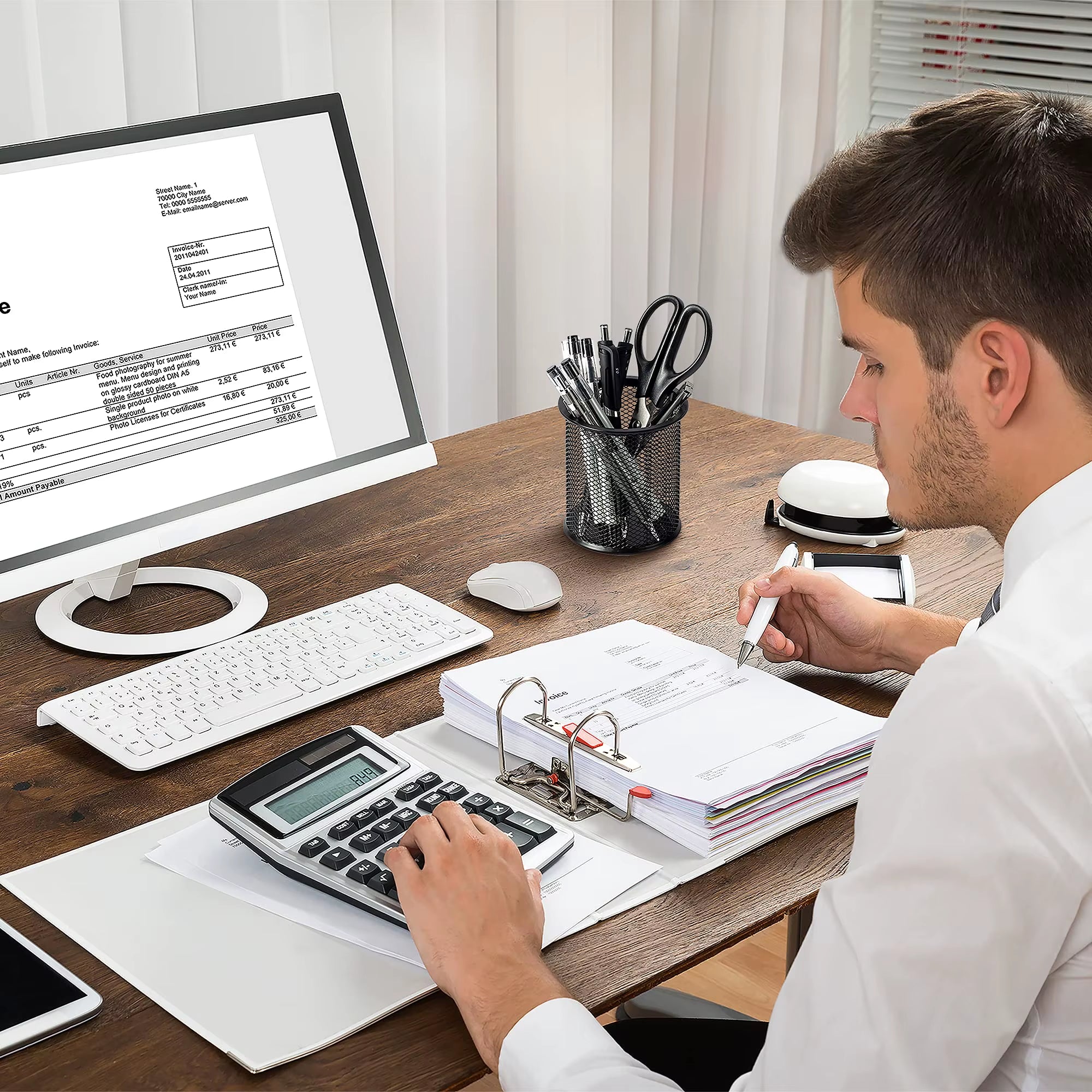 Container Desk Organizer Container Black Desktop Metal Pen Holders Mesh Pencil Cup Pen Case