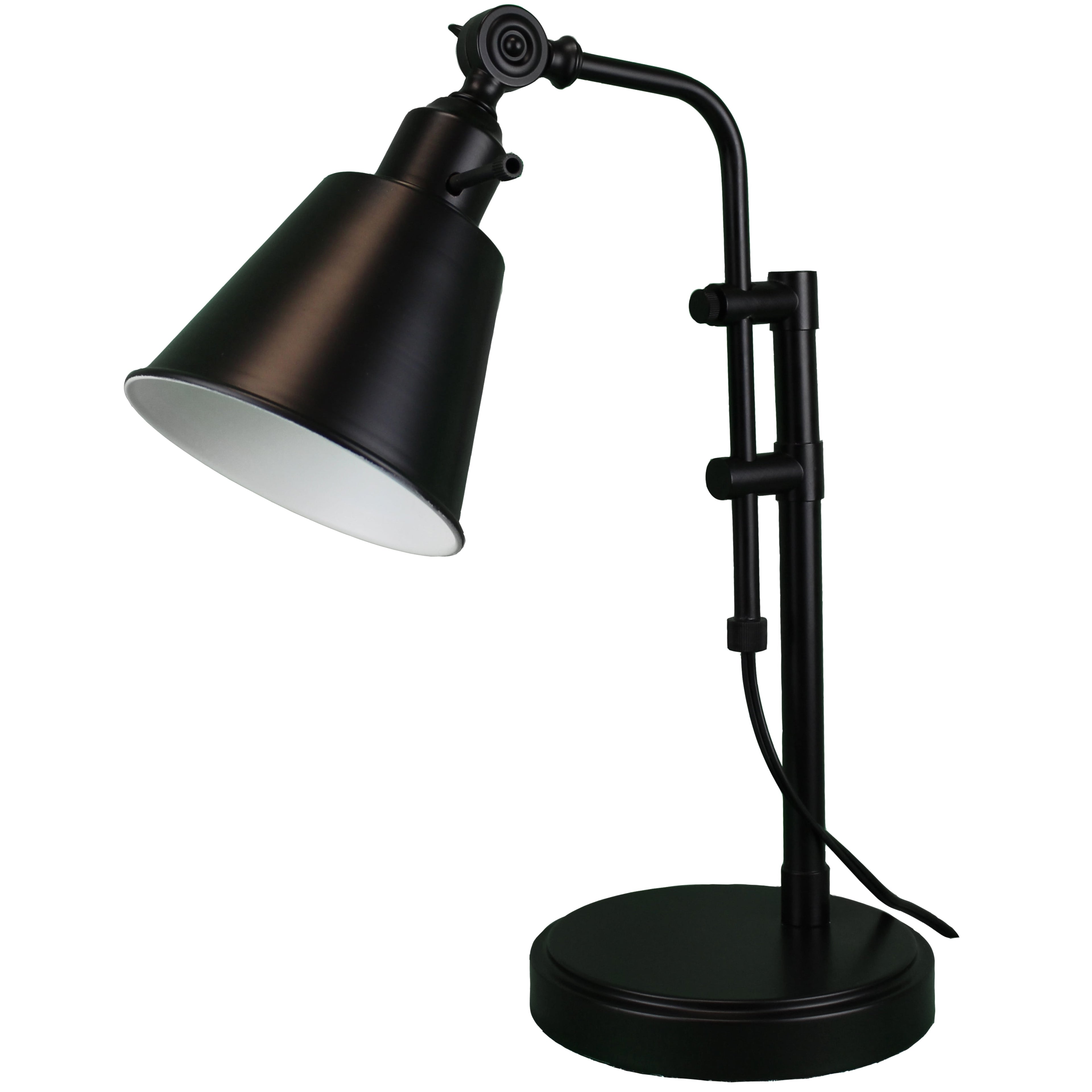 Adjustable Metal Desk Lamp, Black