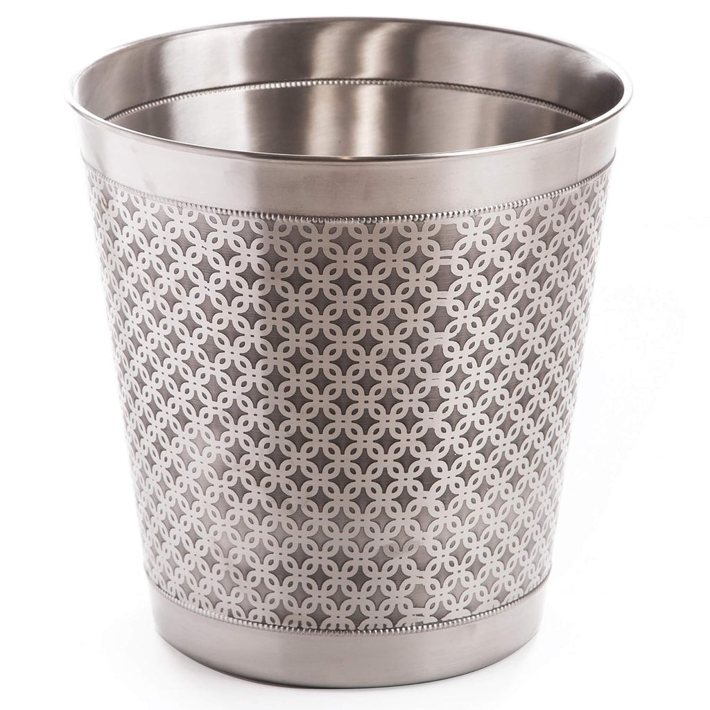 Metal Waste Basket for Home, Office, Bathroom, Dorm, Kitchen and More | Trash Can Bin for Bedroom | Desk Trash Can | Home Essentials