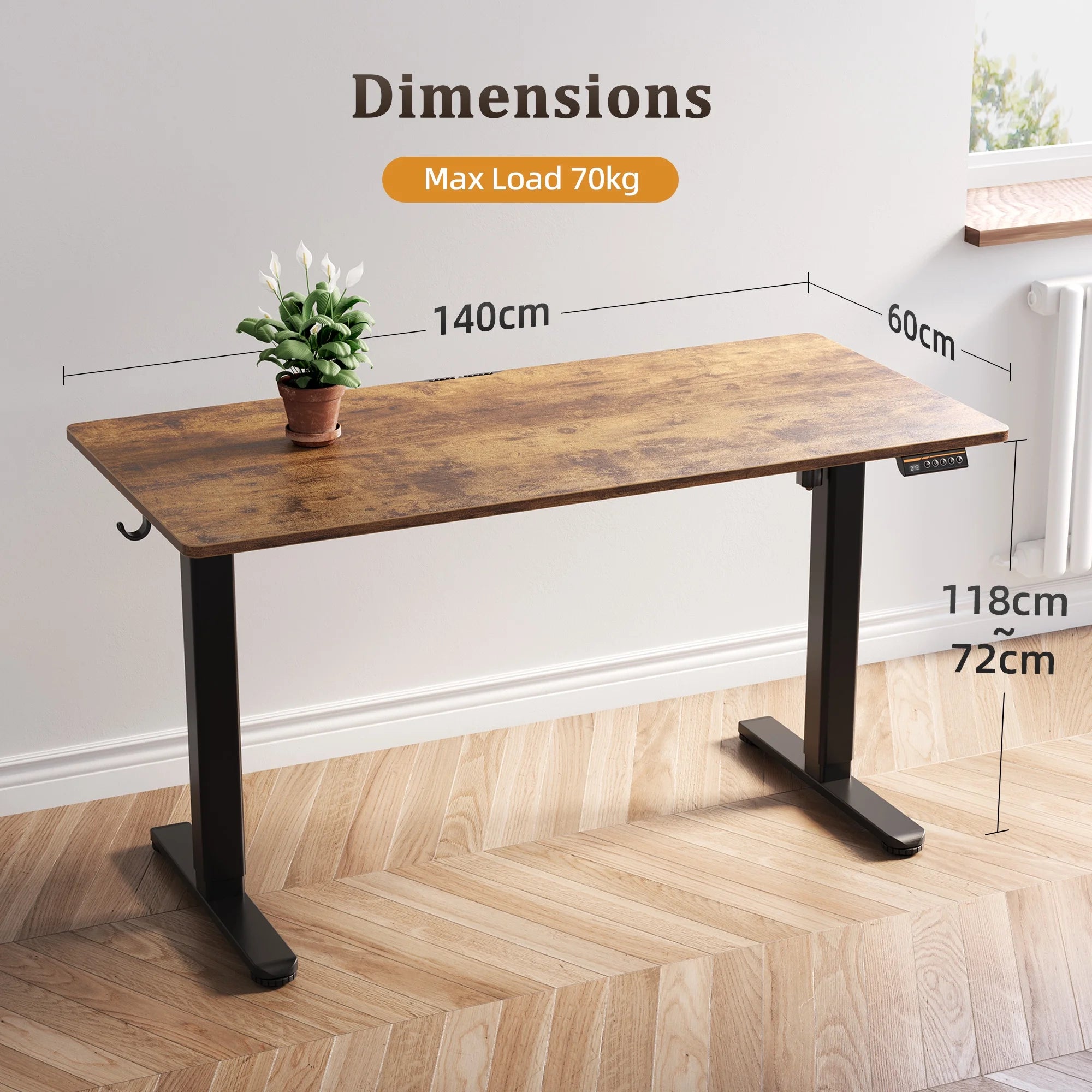 Electric Standing Desk, Adjustable Height Stand up Desk, 