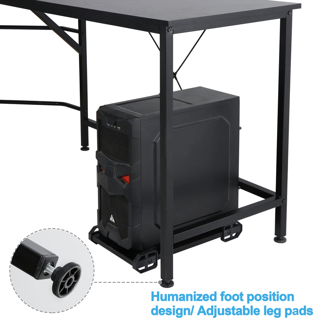 Computer Gaming Laptop Table L-Shaped Desk Corner Workstation Office Desk 66"