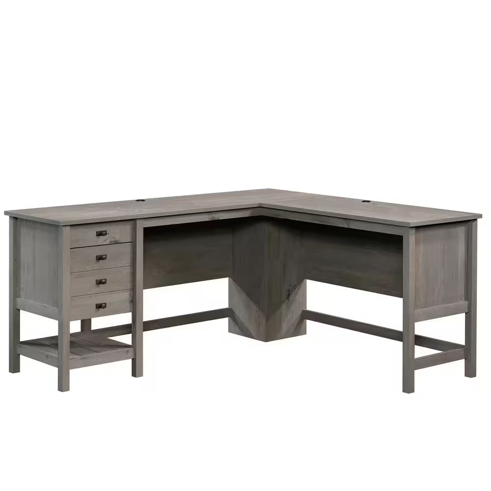 Cottage Road 65.118 In. Mystic Oak Engineered Wood L-Shaped Desk