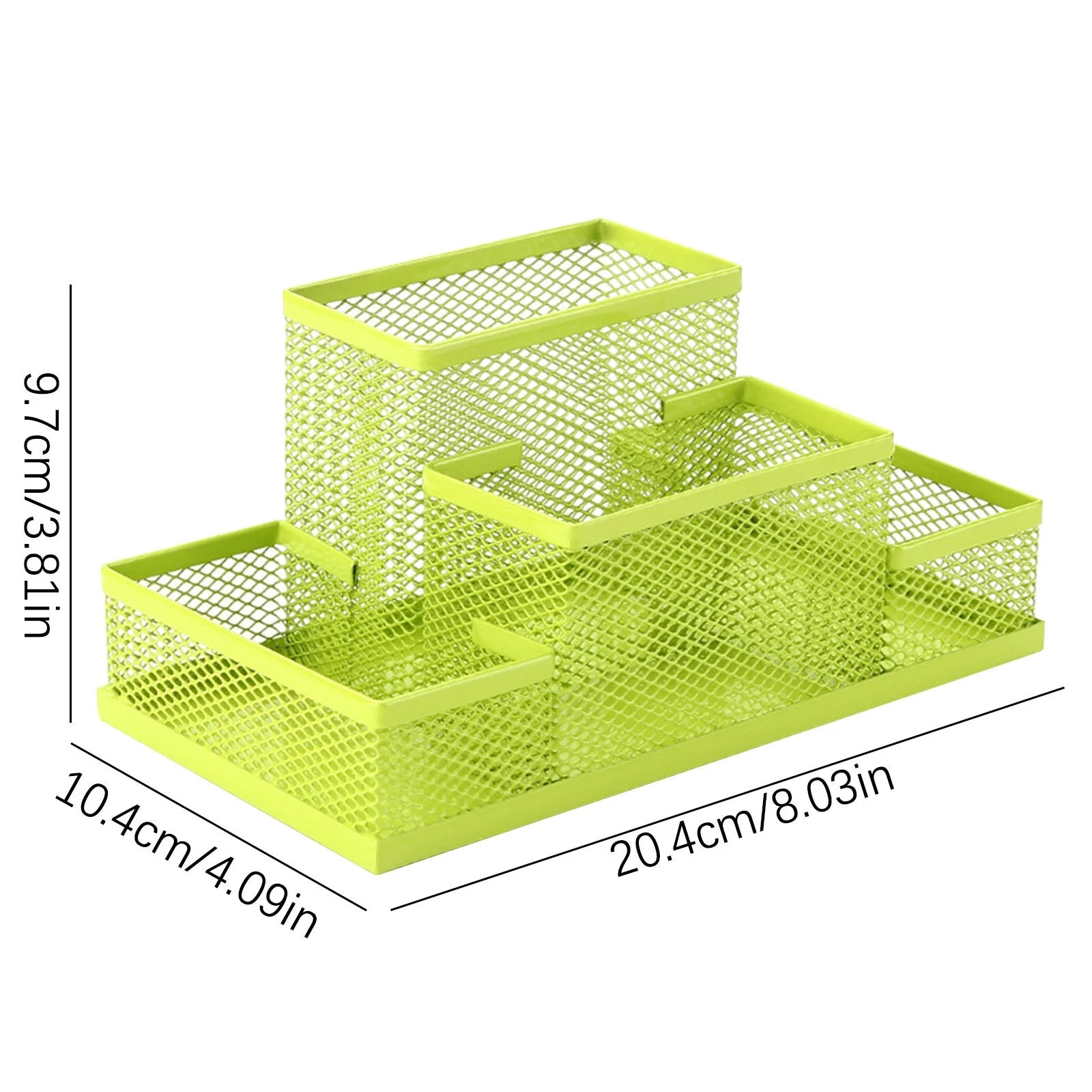 Pencil Holder, Mesh Desktop Organizer and Holder for Pen, Pencil, Small Office Supplies and Stationary Accessories Storage Organization. Use for Dorm, College & Green