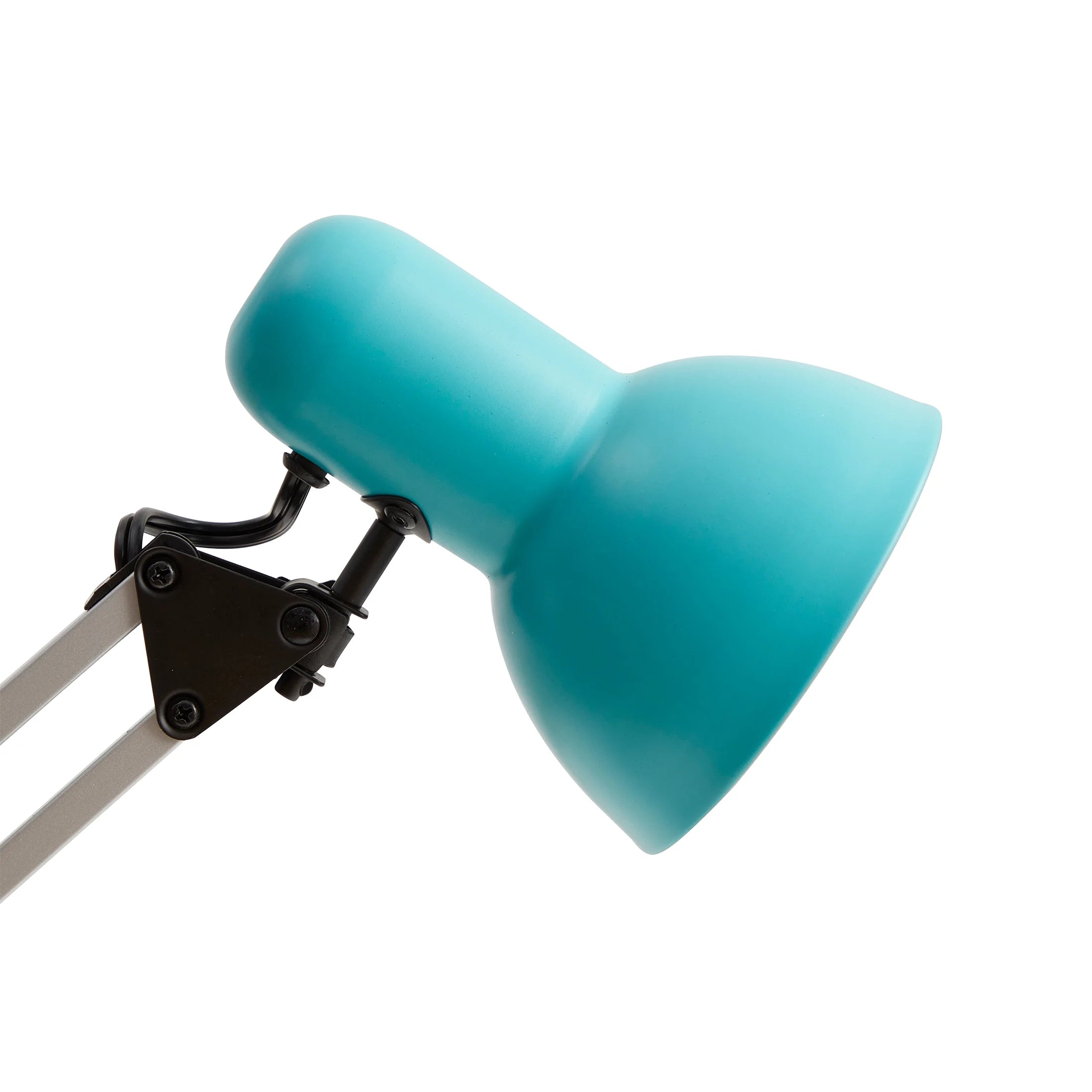 20" Modern Architect Desk Lamp, Metal, Turquoise and Gray Colorblock