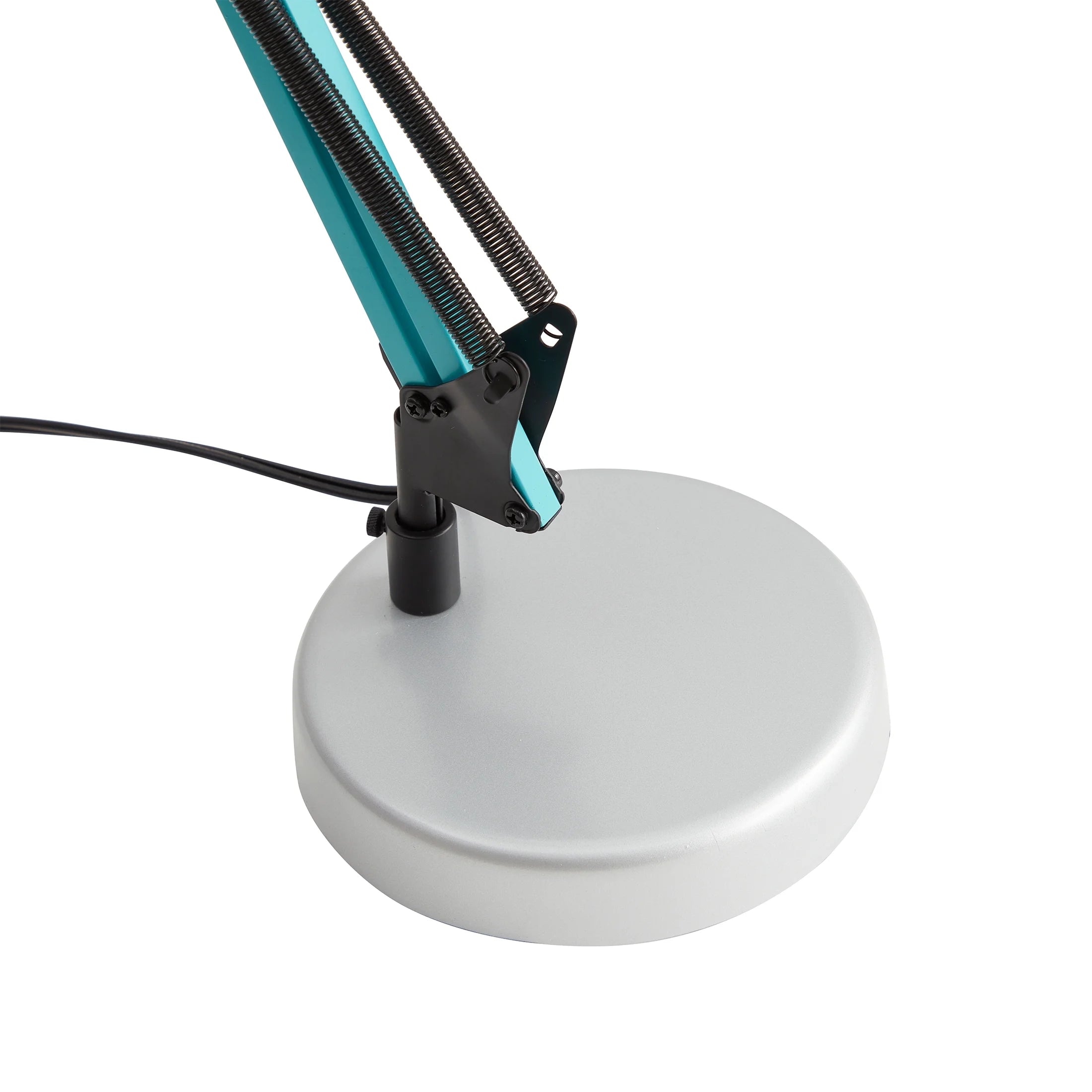20" Modern Architect Desk Lamp, Metal, Turquoise and Gray Colorblock