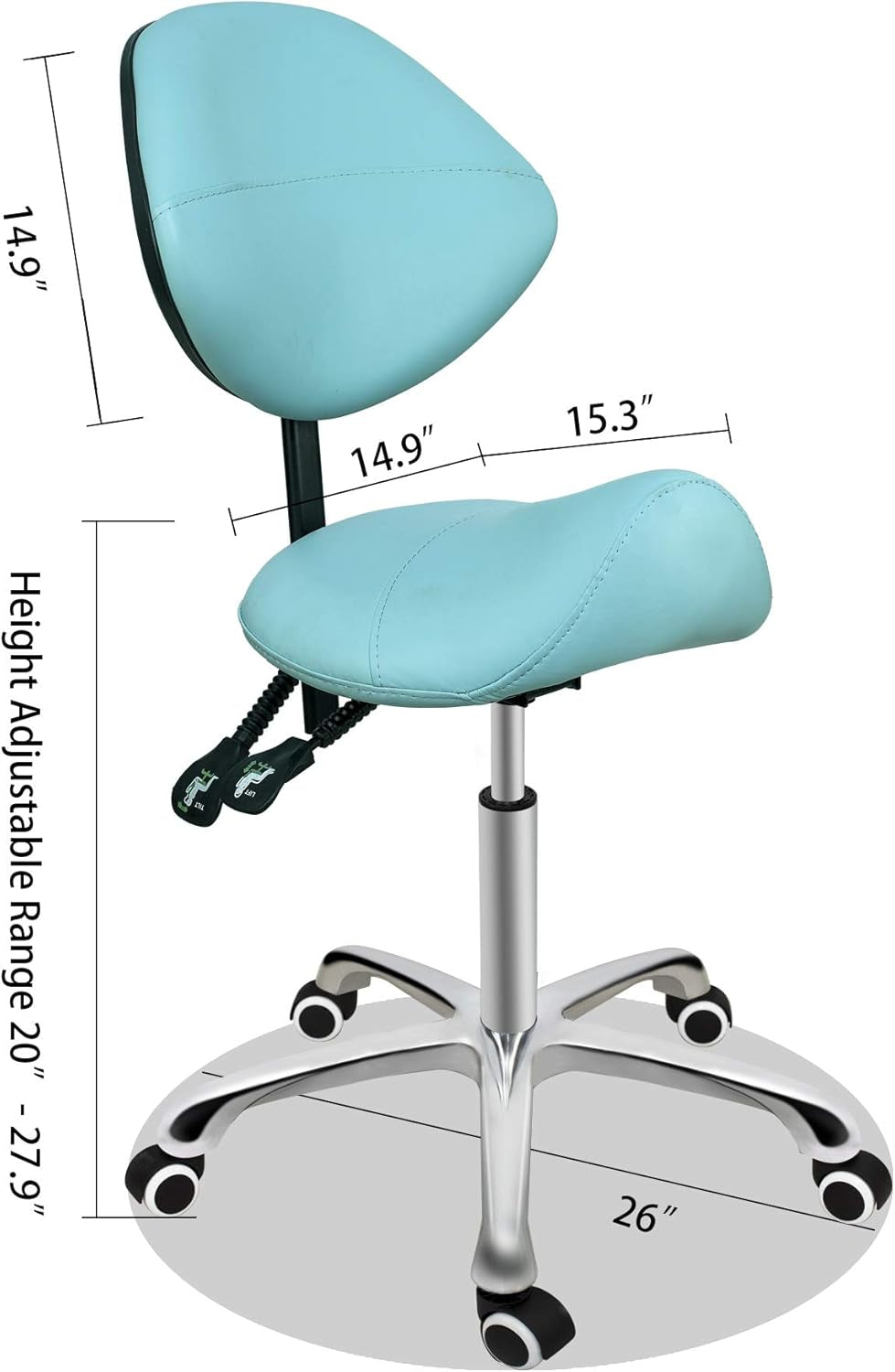 Professional Saddle Stool Series Hydraulic Swivel Comfortable