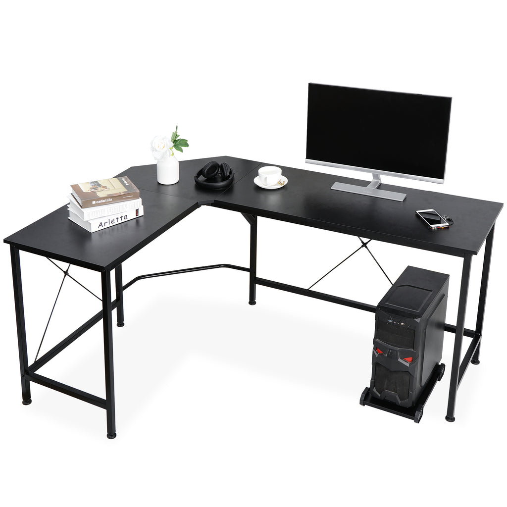 Computer Gaming Laptop Table L-Shaped Desk Corner Workstation Office Desk 66"
