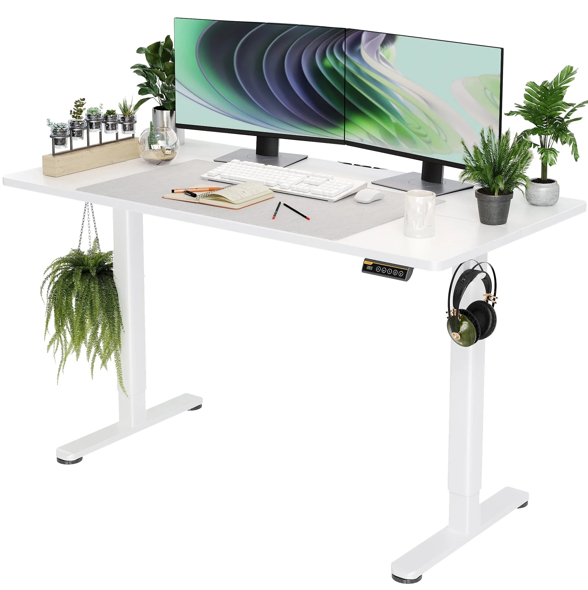 Electric Standing Desk, 63 Inch Adjustable Height Stand up Work Desk