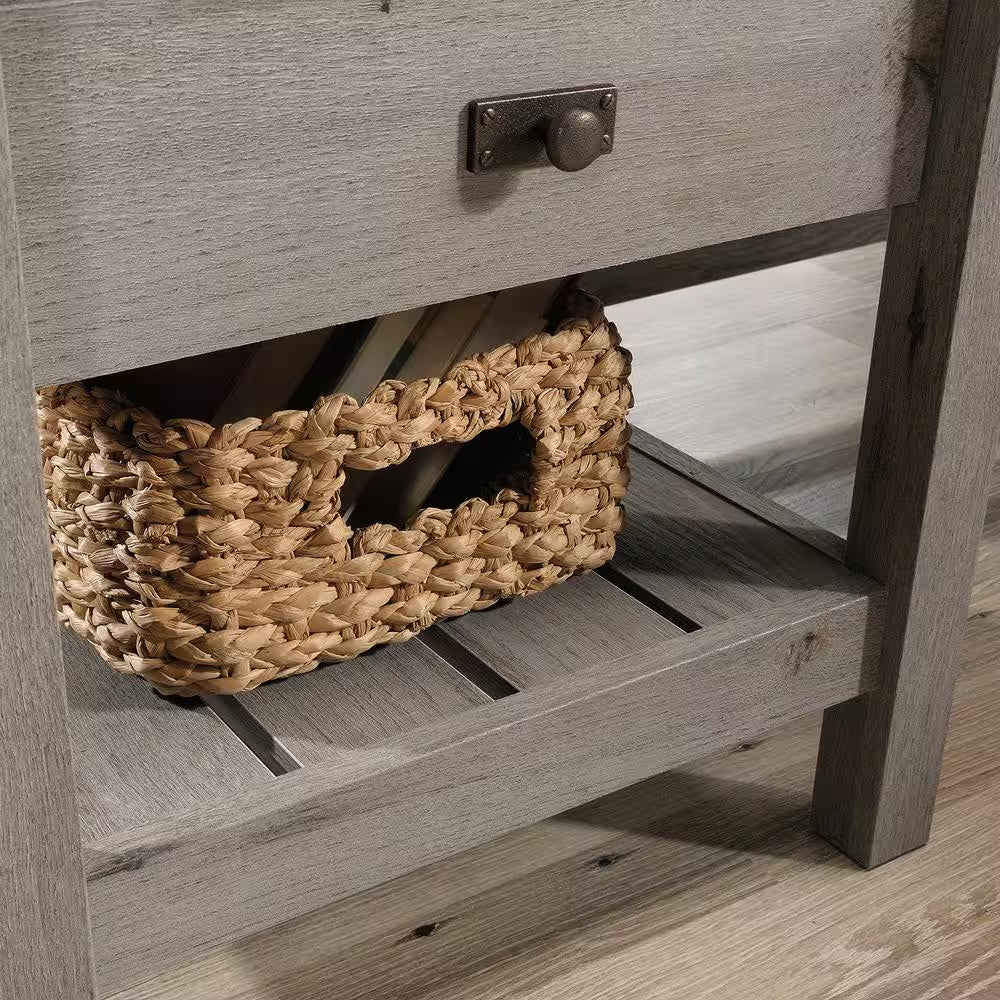 Cottage Road 65.118 In. Mystic Oak Engineered Wood L-Shaped Desk