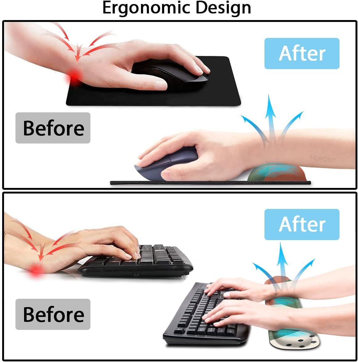 Keyboard Wrist Rest and Mouse Wrist Rest Pad