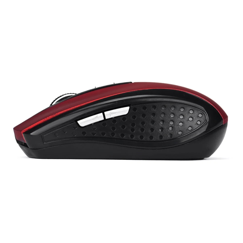 Wireless Mouse for Laptop 2.4Ghz Wireless Gaming Mouse USB Receiver Pro Gamer for PC Laptop Desktop Red