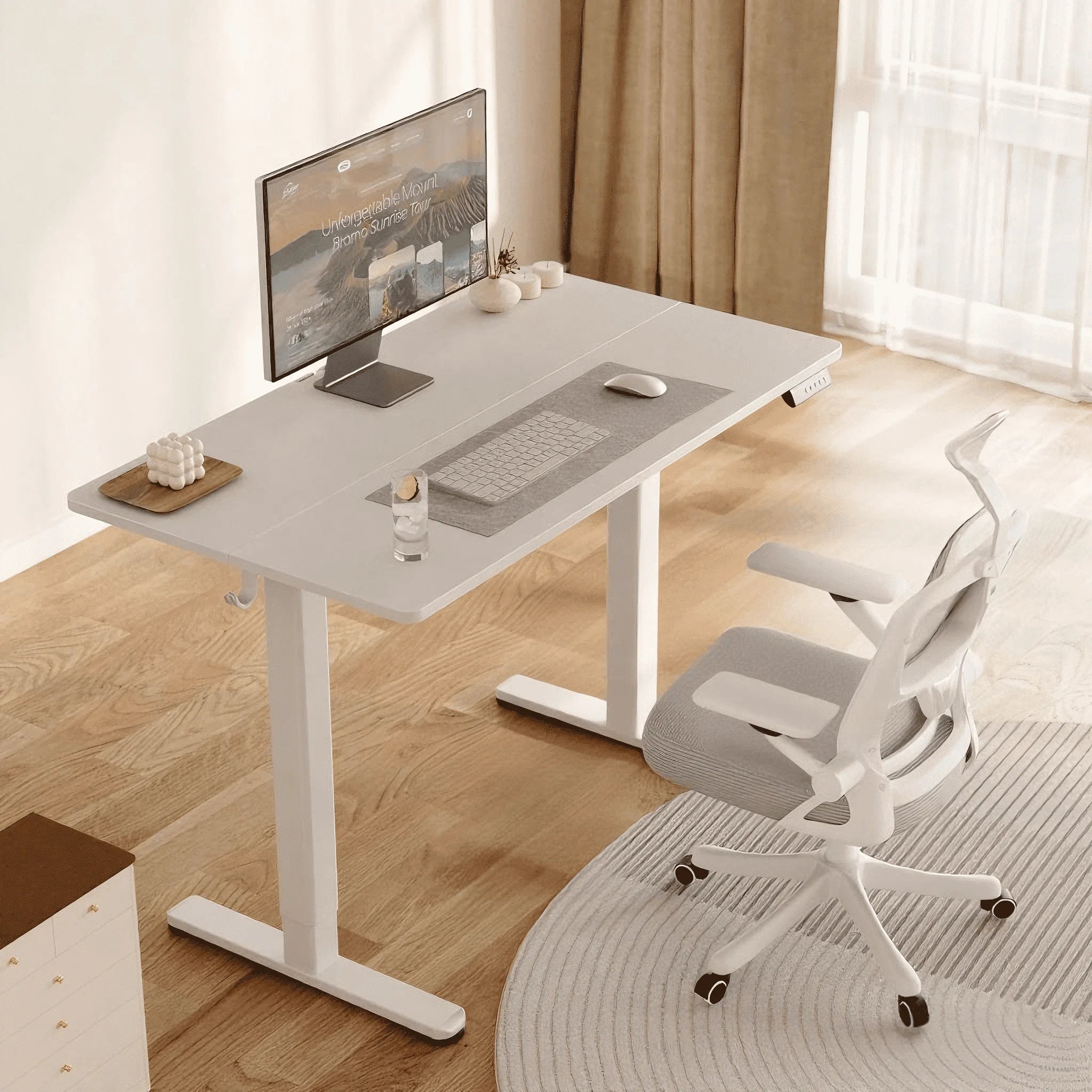 Electric Standing Desk, 63 Inch Adjustable Height Stand up Work Desk