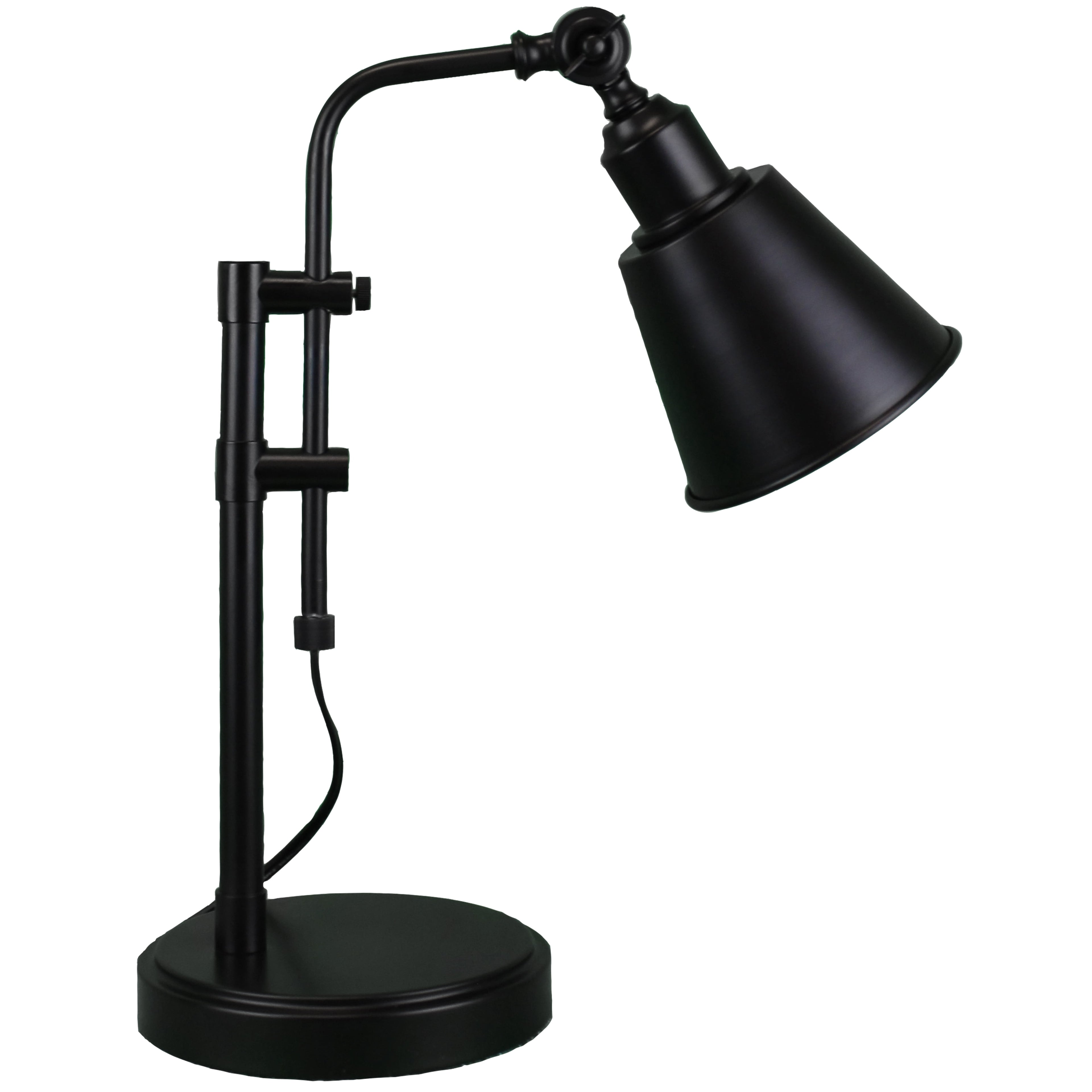 Adjustable Metal Desk Lamp, Black
