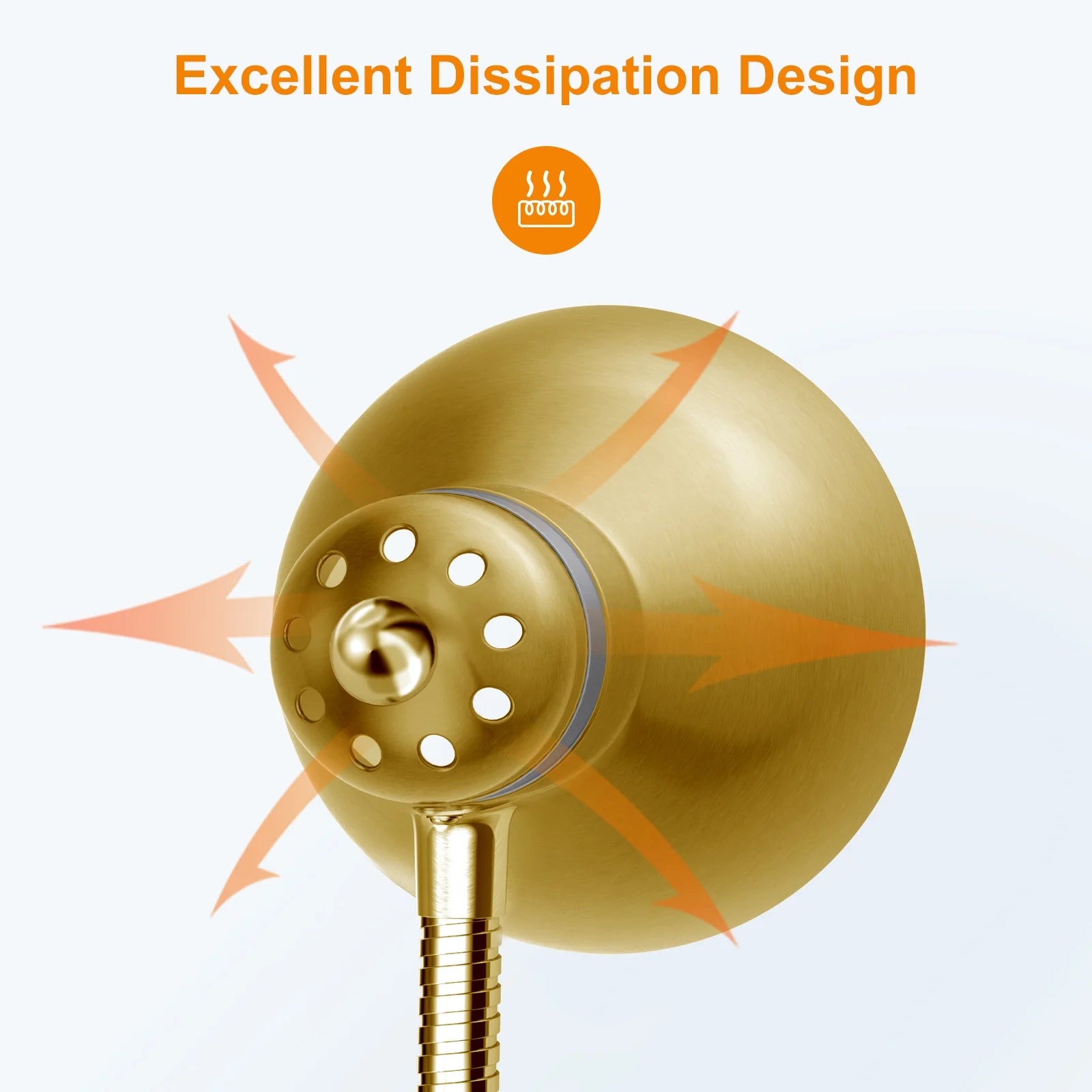 Metal Desk Lamp, Adjustable Gooseneck Table Lamp for Home, Office, Bedroom, Gold