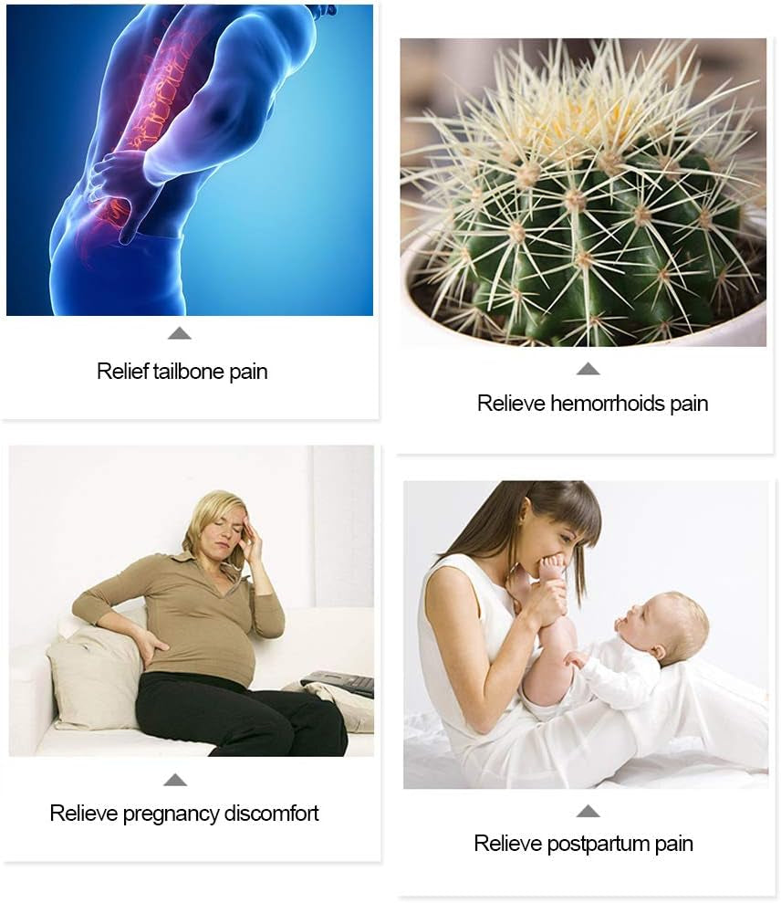 Donut Pillow, Large Seat Cushion for Relief Tailbone Pain, Hemmoroid Treatment, Bed Sores, Prostate, Coccyx, Sciatica, Pregnancy, Postpartum, Ergonomic Design (Velour Cover for Male)