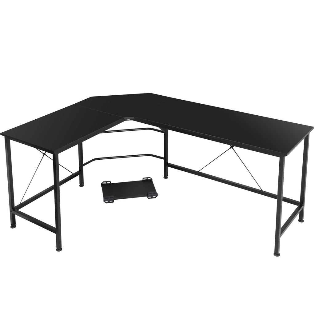 Computer Gaming Laptop Table L-Shaped Desk Corner Workstation Office Desk 66"