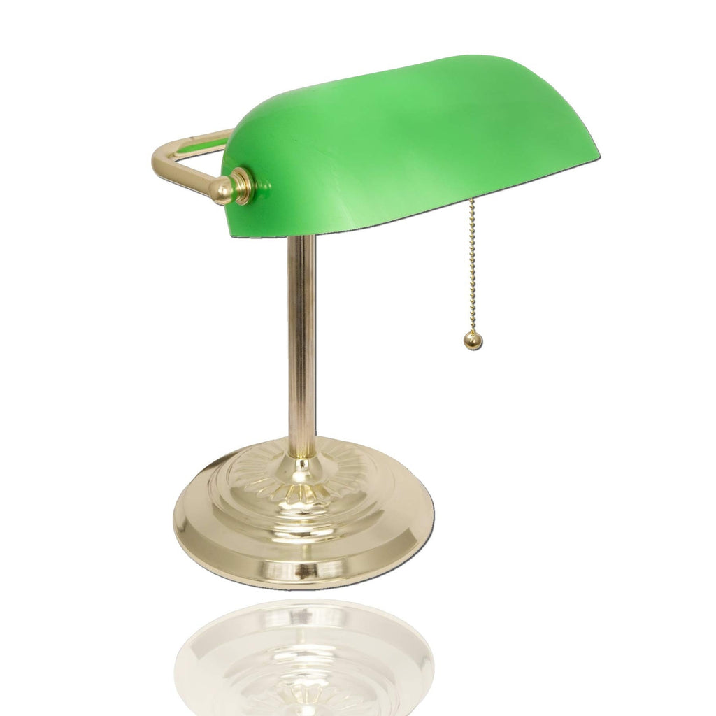 LIGHTACCENTS Bankers Lamp Desk Lamp with Green Glass Shade Bankers Lamp Green...
