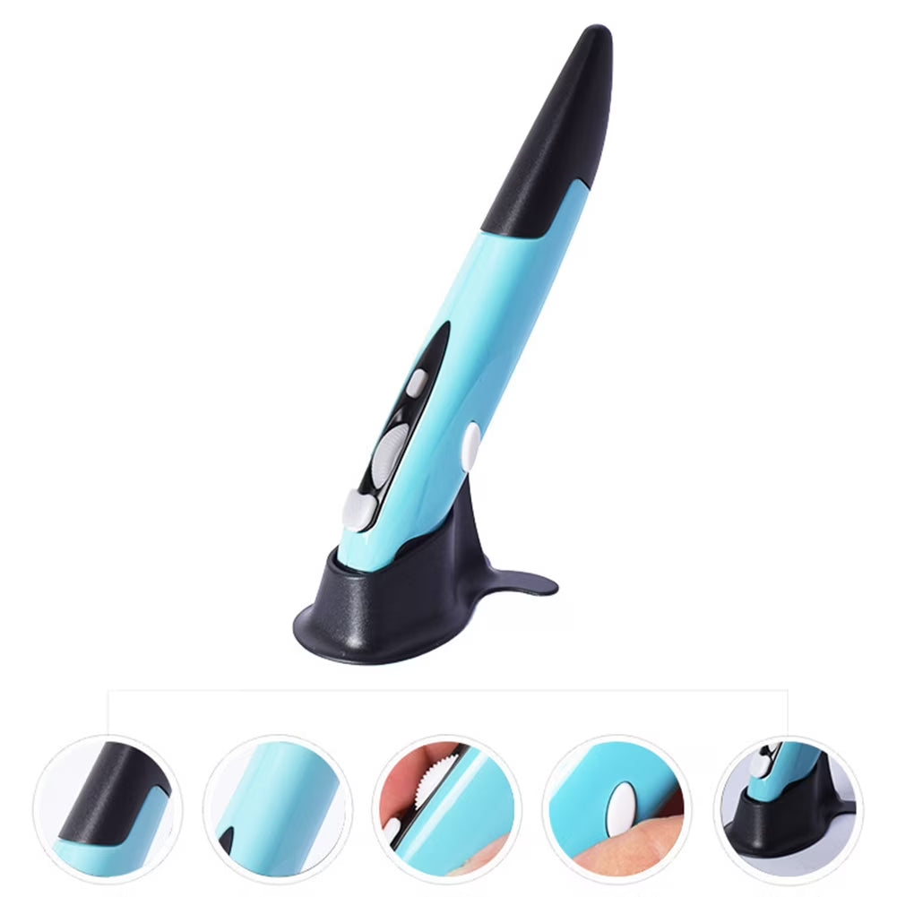 2.4Ghz Wireless Optical Pen Mouse Adjustable Optical Presenter Flip Pen Mouse for Tablet Laptop PC