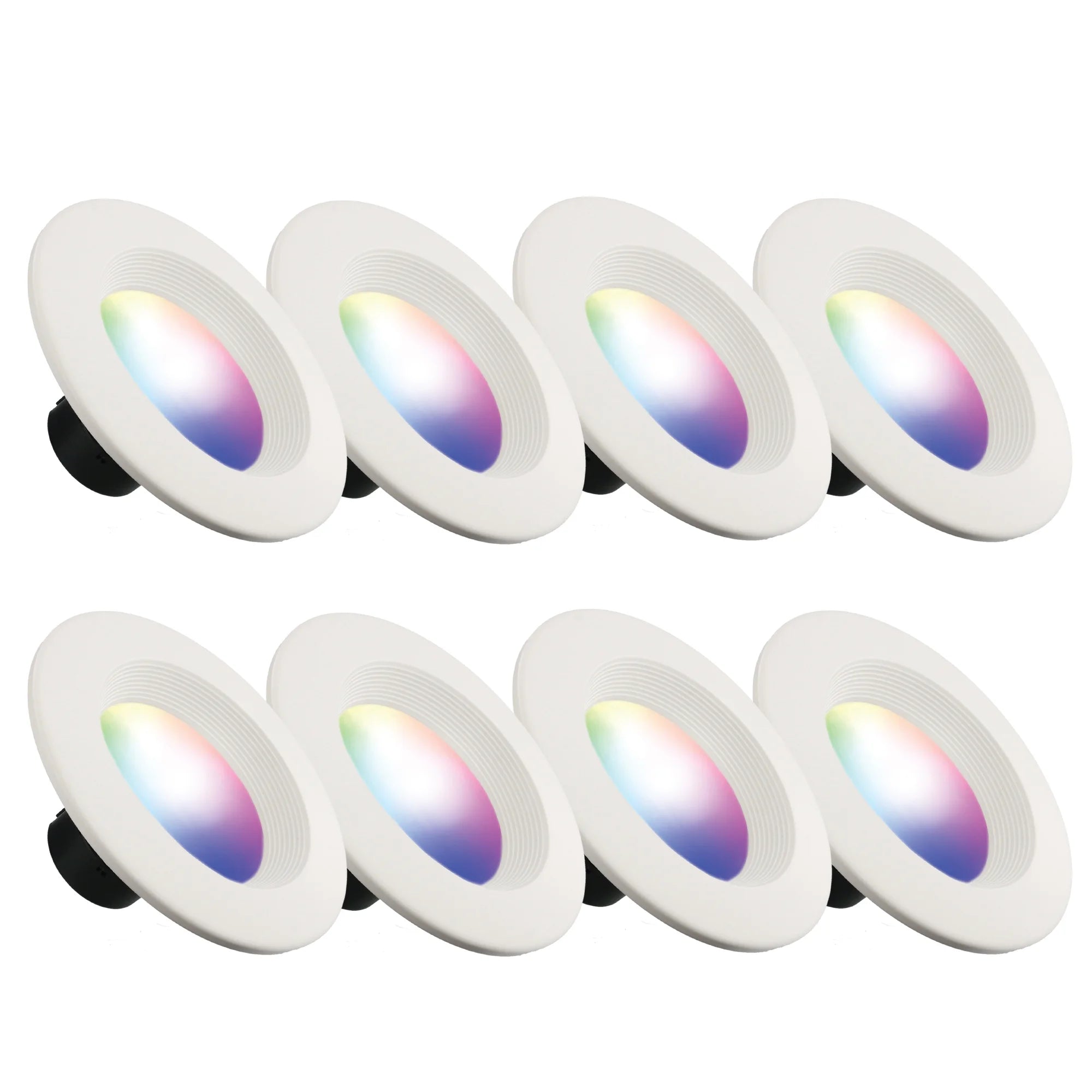 8-Pack Smart Wi-Fi Multi Color and Multi White 5”/6” LED Recessed Downlight BR30, Indoor Kitchen Area