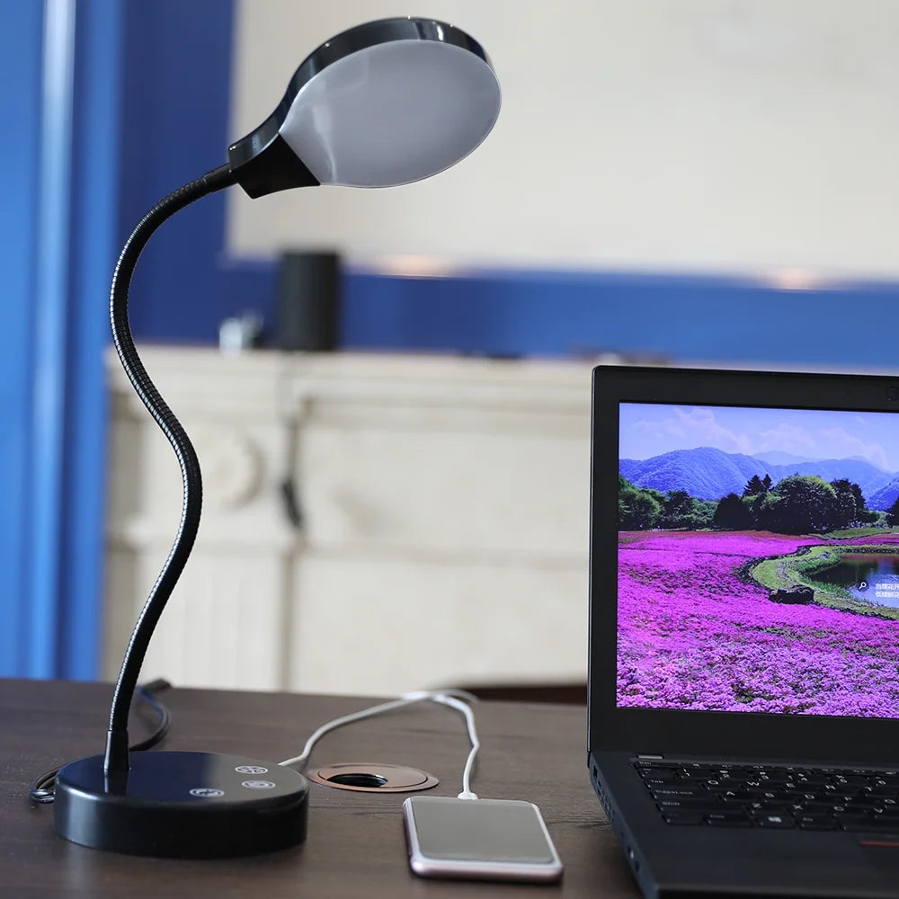 LED Modern Dimmable Adjustable Touch Sensor Desk Lamp