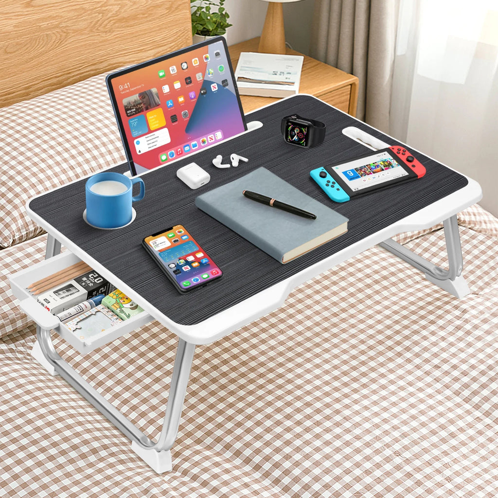 Large Lap Desk for Bed | Laptop Table, Portable Lap Desk, Home Office Room Laptop Desk for Bed Table Floor Table, Floor Desk for Adults (Black)