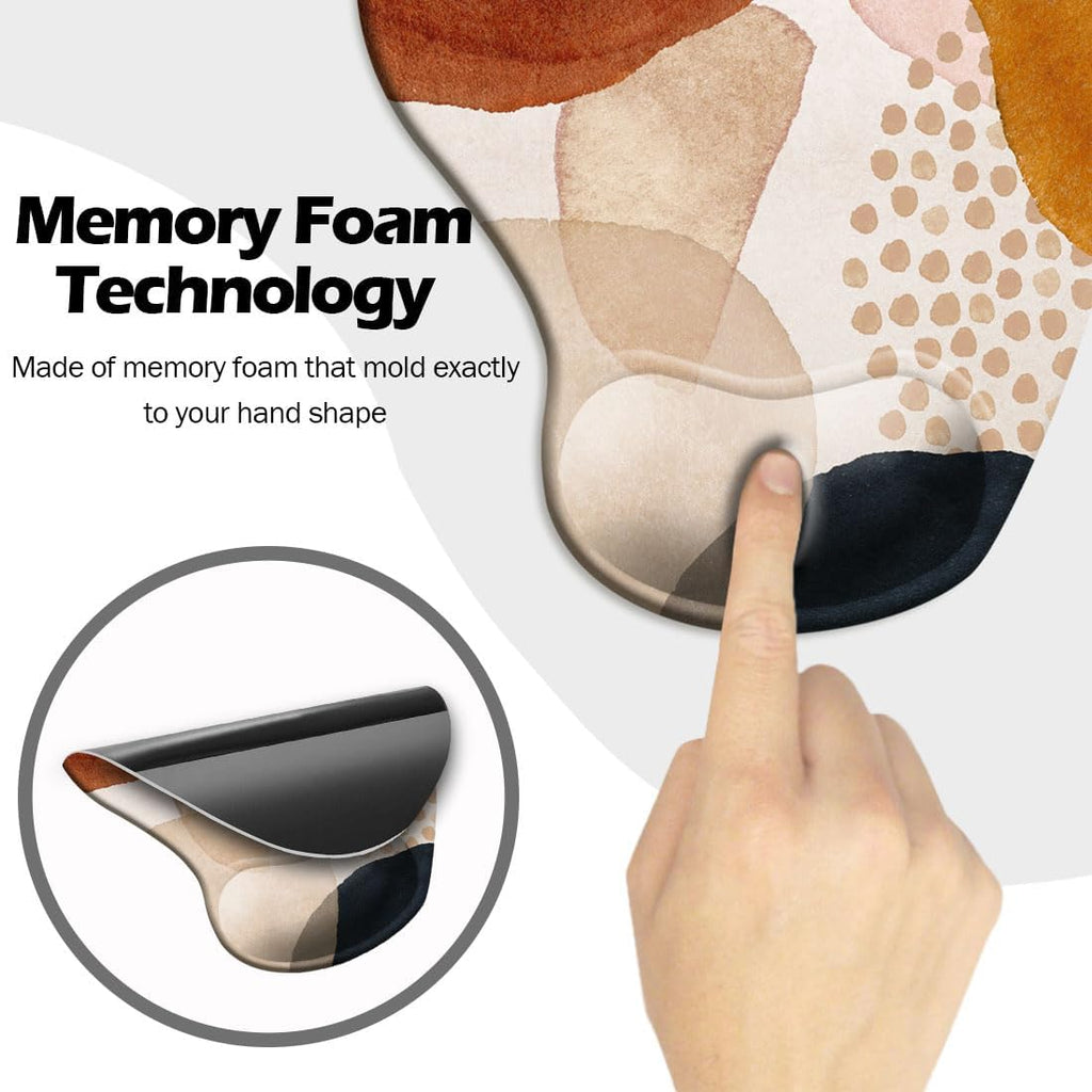 Ergonomic Mouse Pad with Wrist Support and Coaster