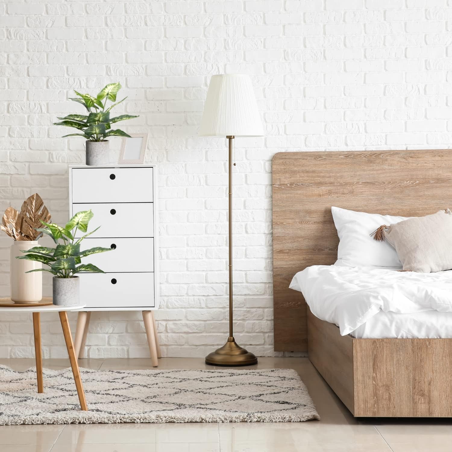 1Pc Faux Plant Indoor in Plant Pot 16"- House Plant for Farmhouse Kitchen Decor Living Room Accessories Home Office Cubicle Bookshelf Guest Room Balcony Bathroom Rustic Green Room Floor Table