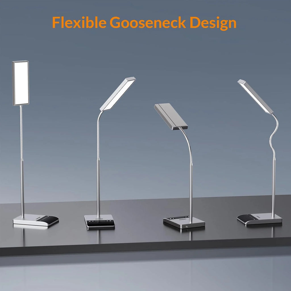 Desk Lamp, 800LM LED Desk Lamp for Home Office, 12W Reading Lamp for Desk, Eye-Caring Desk Light, Touch Table Lamp, Gooseneck Lamp, 50 Lighting Modes, Bright Desk Lamps for Bedroom, Study Room