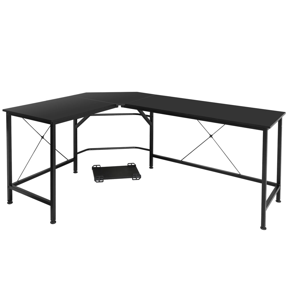 Computer Gaming Laptop Table L-Shaped Desk Corner Workstation Office Desk 66"