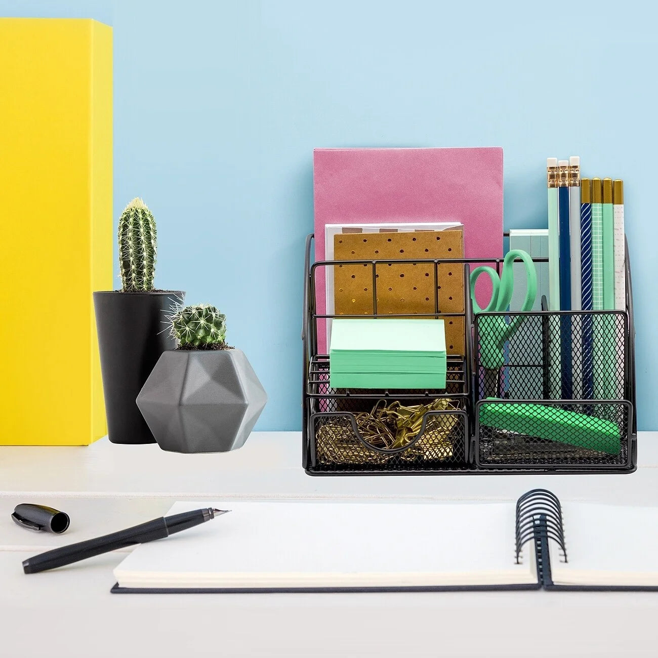 Store Desk Organizer Caddy, Silver