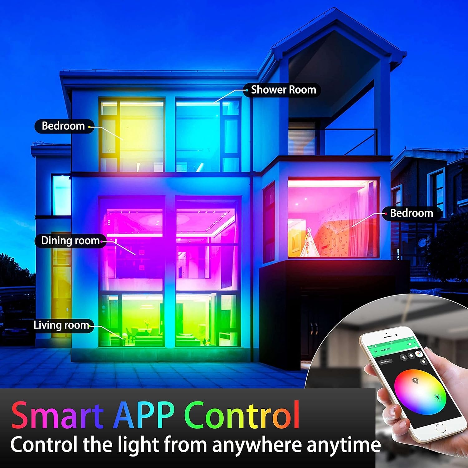 Smart Zigbee 32.8Ft RGB LED Strip Lights Dimmable Kit with Zigbee 3.0 Controller Work with Zigbee Hub Bridge Echo plus for App/Voice Control Ambiance Lighting Alexa LED Strips