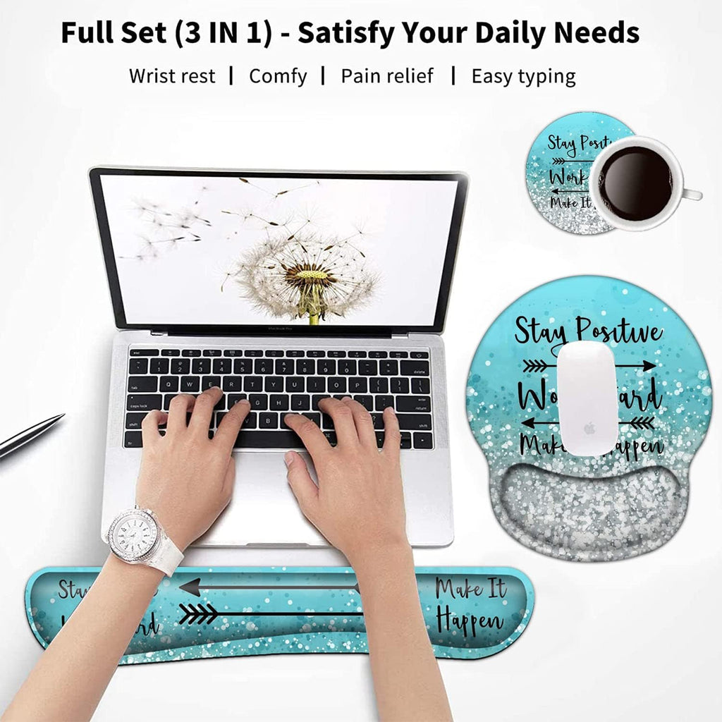 Keyboard Wrist Rest and Mouse Pad with Wrist Support