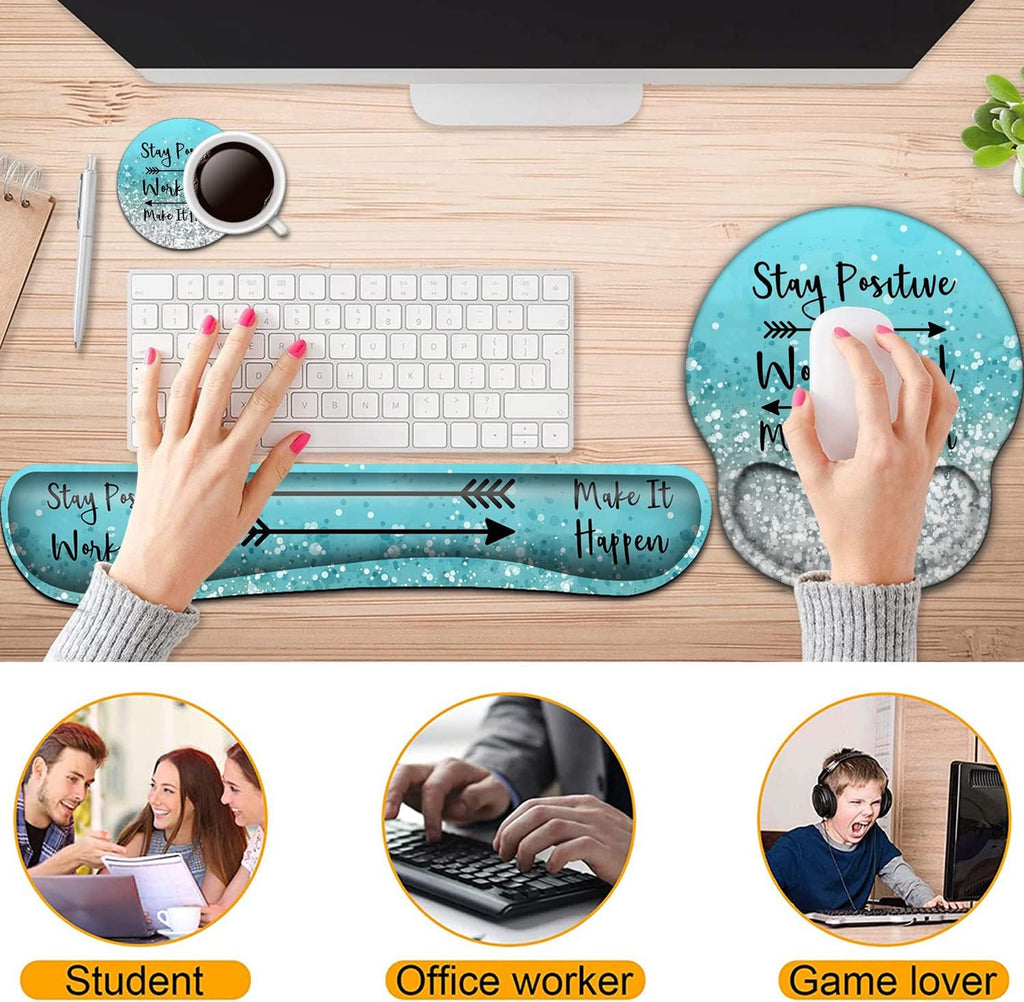 Keyboard Wrist Rest and Mouse Pad with Wrist Support