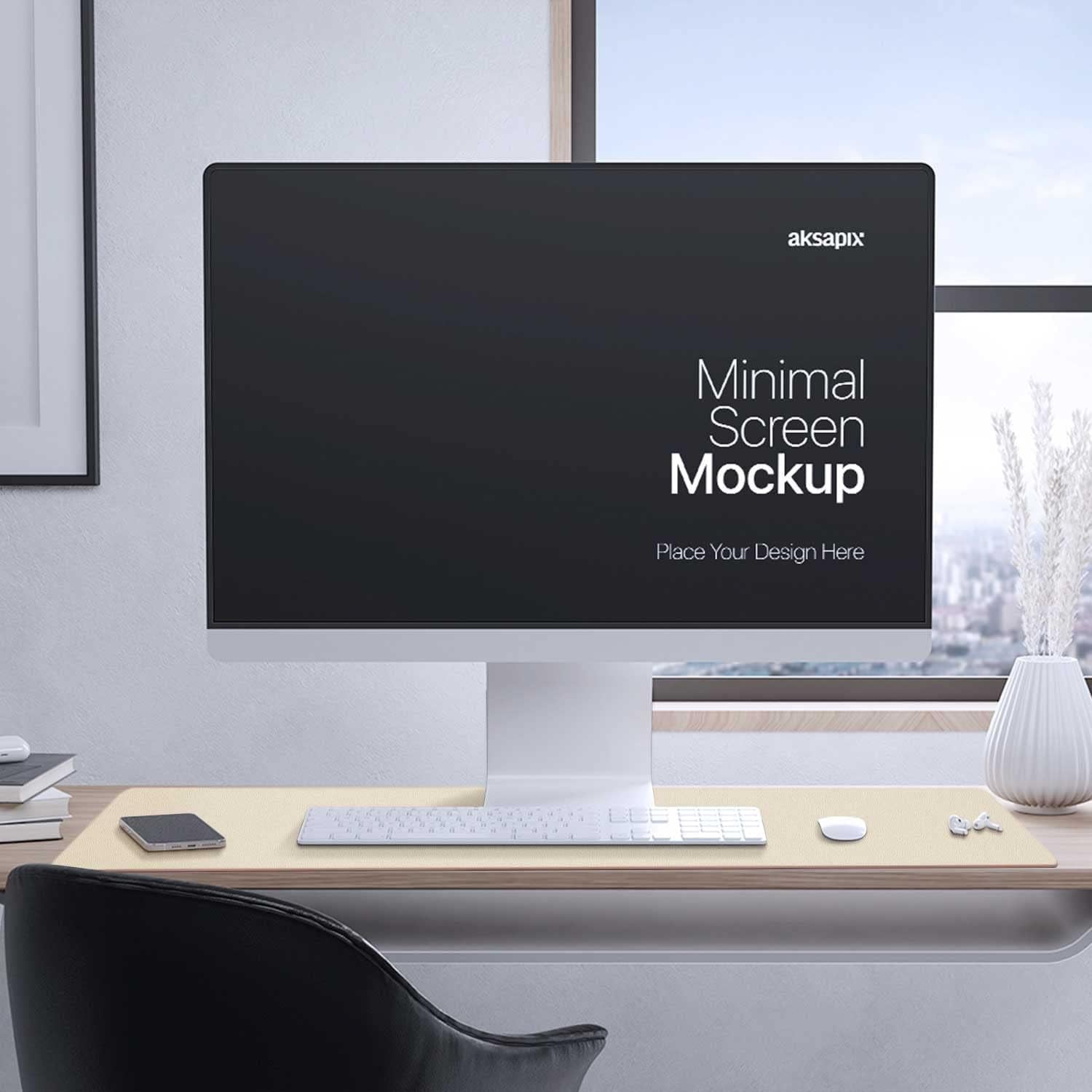 Double-Sided PU Leather Desk Pad - Non-Slip Large Mouse Pad & Desk Mat for Office, Home - Waterproof, Easy to Clean,(31.5" X 15.7", Beige)