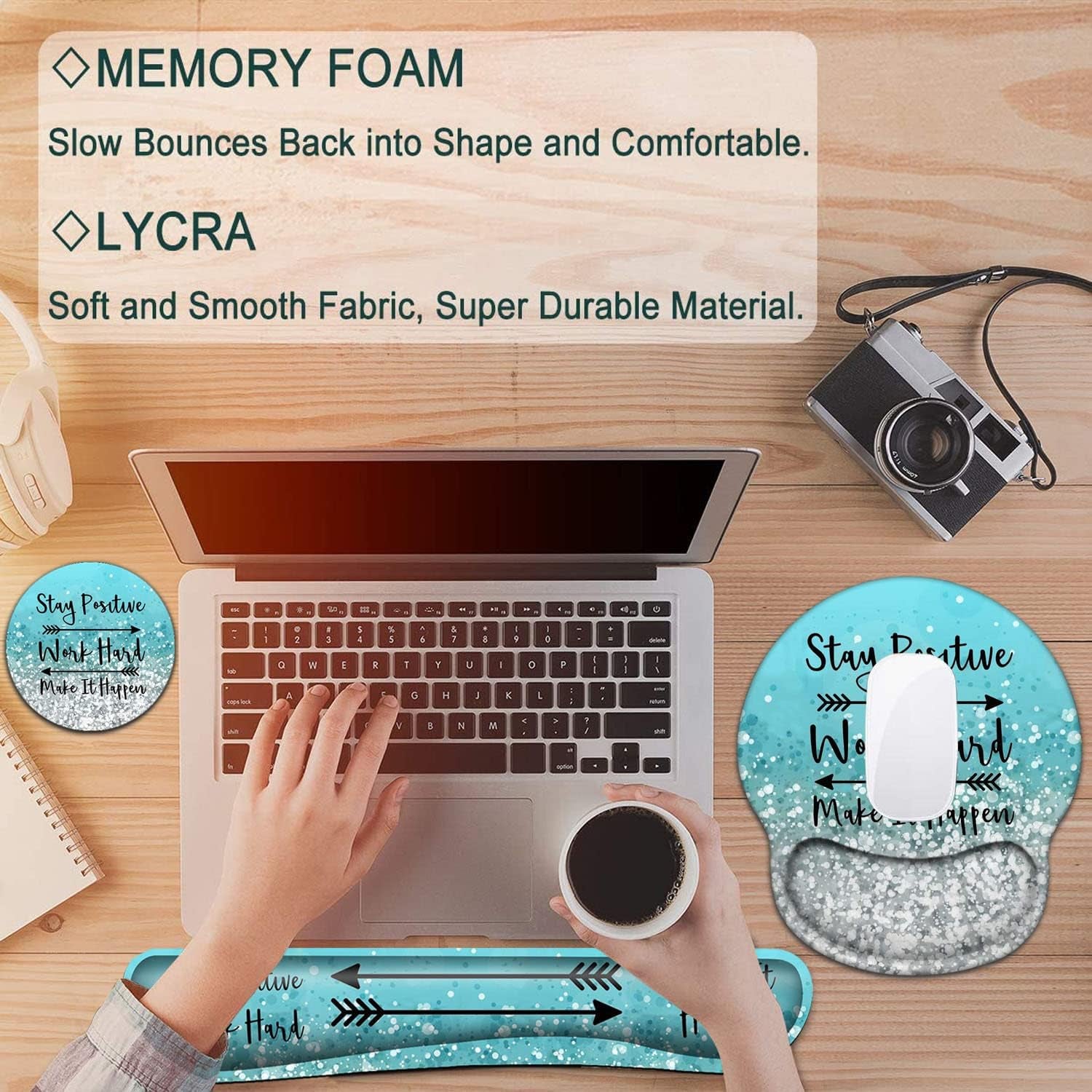 Keyboard Wrist Rest and Mouse Pad with Wrist Support