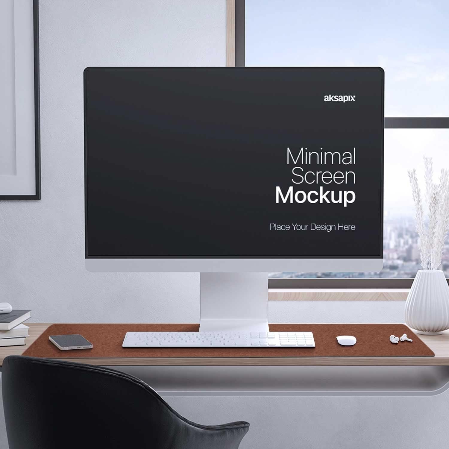 Double-Sided PU Leather Desk Pad - Non-Slip Large Mouse Pad & Desk Mat for Office, Home 