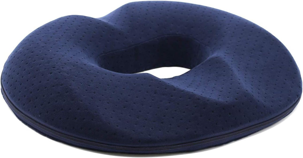 Donut Pillow, Large Seat Cushion for Relief Tailbone Pain, Hemmoroid Treatment, Bed Sores, Prostate, Coccyx, Sciatica, Pregnancy, Postpartum, Ergonomic Design (Velour Cover for Male)